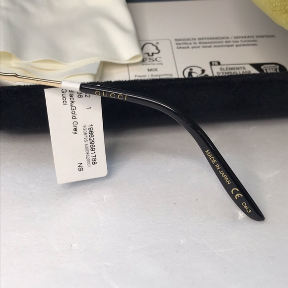 - New - 💯 Original Gucci GG0672S Unisex Aviator Sunglasses, Black/Grey - Picture 11 of 12